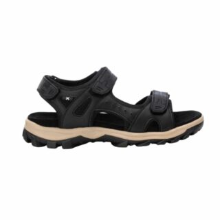 BLACK PU MEN SANDALS