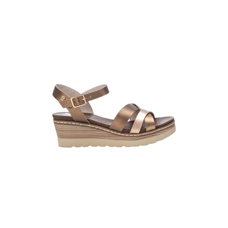 GOLD PU LADIES SANDALS - XTI - Scarpe.am