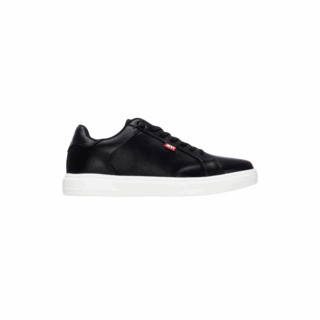 BLACK PU MEN SHOES