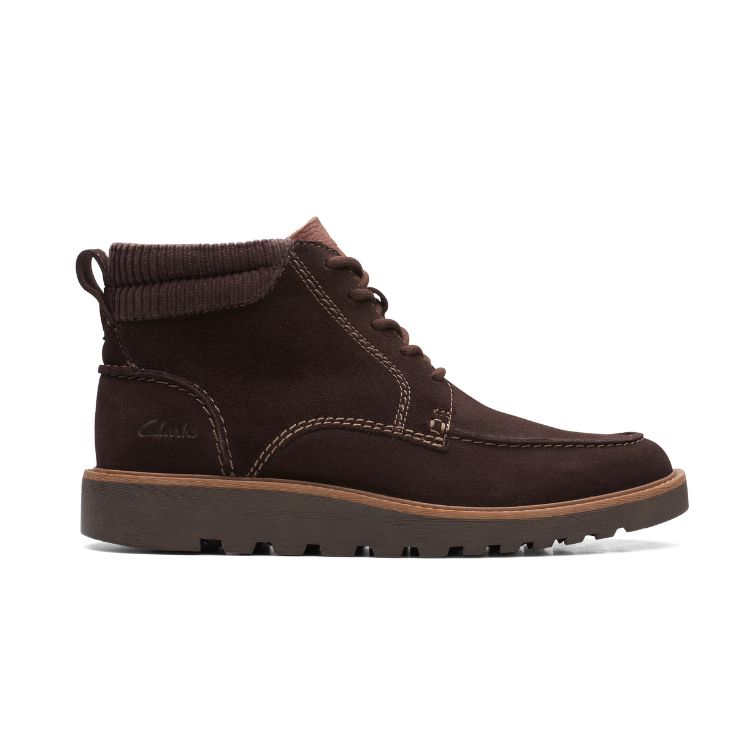 BarnesMidDarkBrownSuede G6 - CLARKS - Scarpe.am