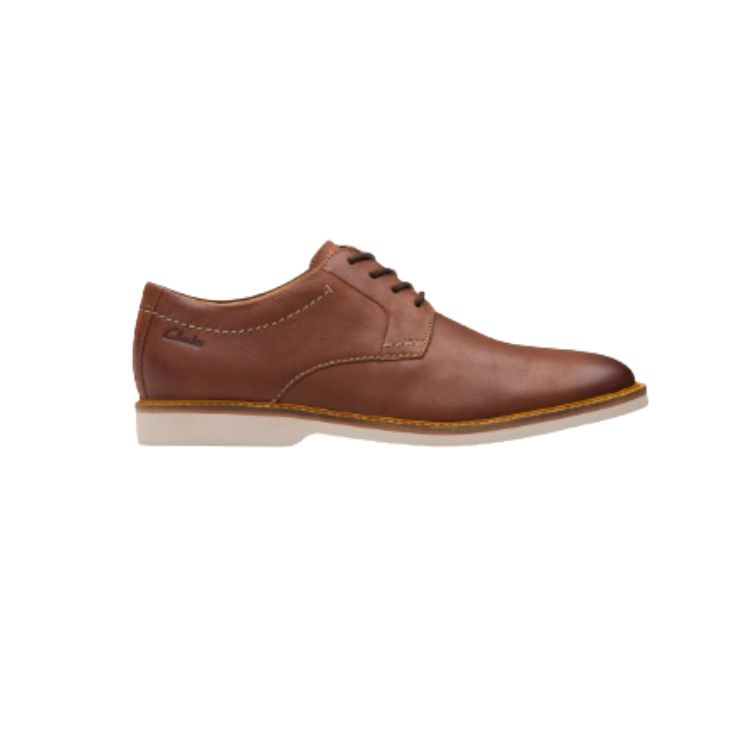 Atticus LTLace Dark Tan Lea - CLARKS - Scarpe.am