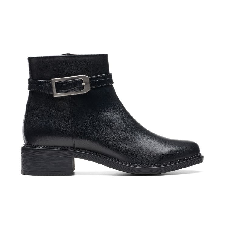 Maye Grace Black Leather, D, 3+ - CLARKS - Scarpe.am