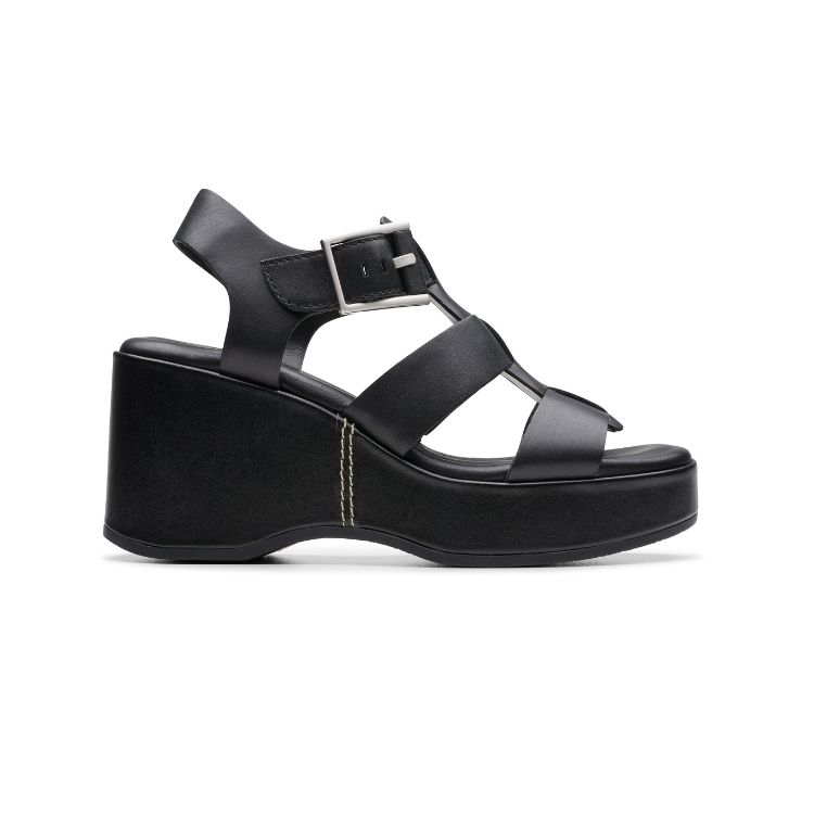 Manon Cove Black Leather - CLARKS - Scarpe.am