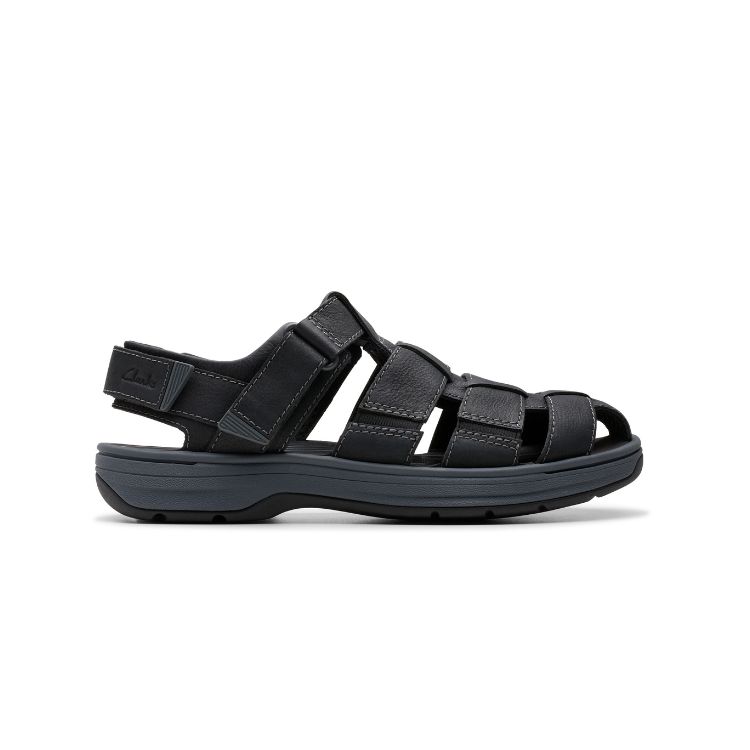 Saltway Cove Black Leather, G, 6+ - CLARKS - Scarpe.am