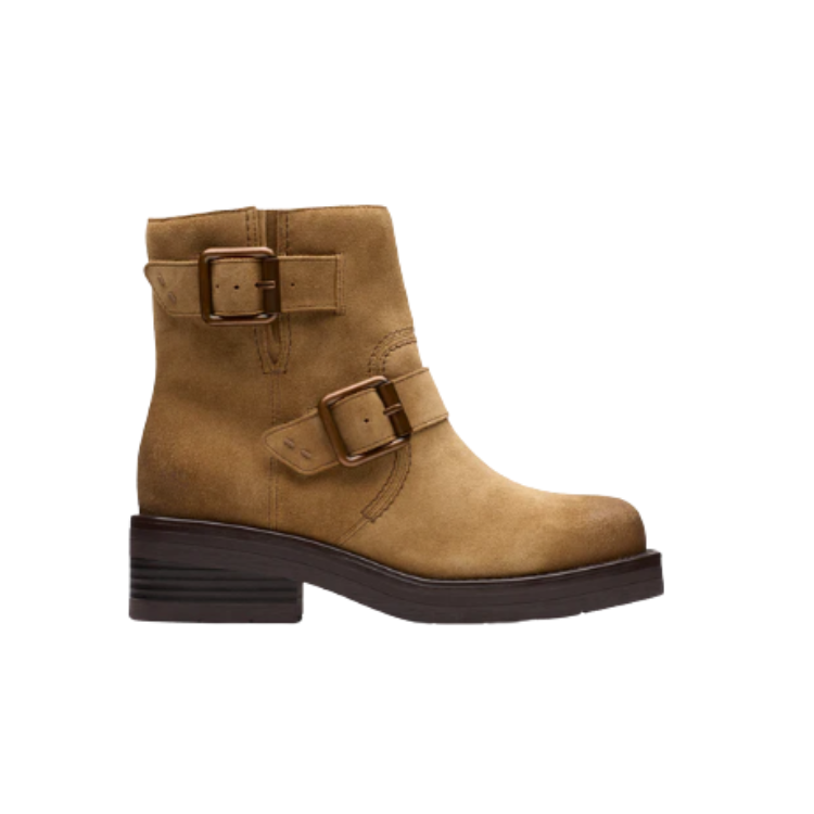 Rebelle Buckle Walnut Suede, M; 3+ - CLARKS - Scarpe.am