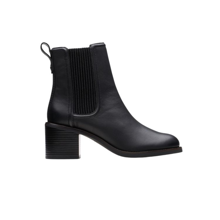 Chamberly Top Black Leather, D, 3+ - CLARKS - Scarpe.am