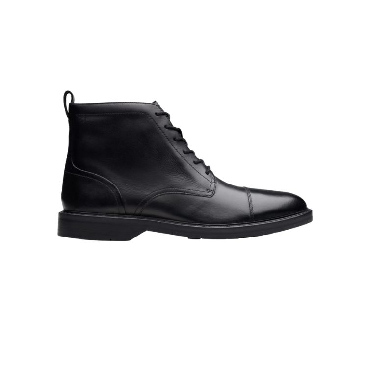 Aldwin Cap Black Leather, G, 6+ - CLARKS - Scarpe.am