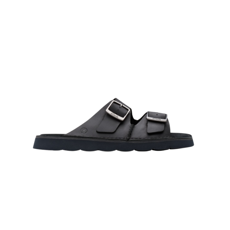 Solsbury Strap Black Leather - CLARKS - Scarpe.am