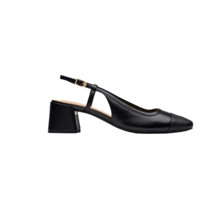 Nyta45 Sling Black Combi Lea, D, 3 - CLARKS - Scarpe.am