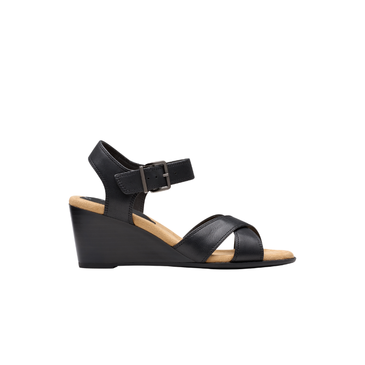 Emmalae Iris Black Leather, D, 3 - CLARKS - Scarpe.am