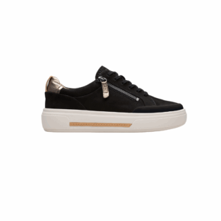 Hollyhock Zip Black Nubuck
