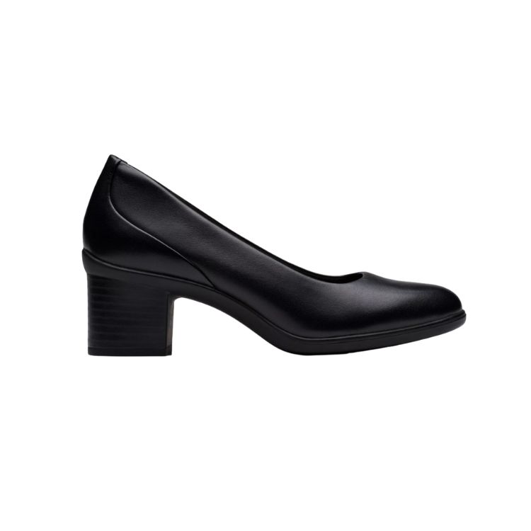 Shaya Poppy Black Leather, D, 4 - CLARKS - Scarpe.am
