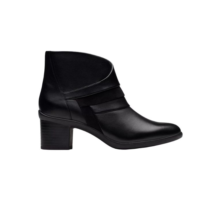 Shaya Sky Black Leather, D, 3+ - CLARKS - Scarpe.am