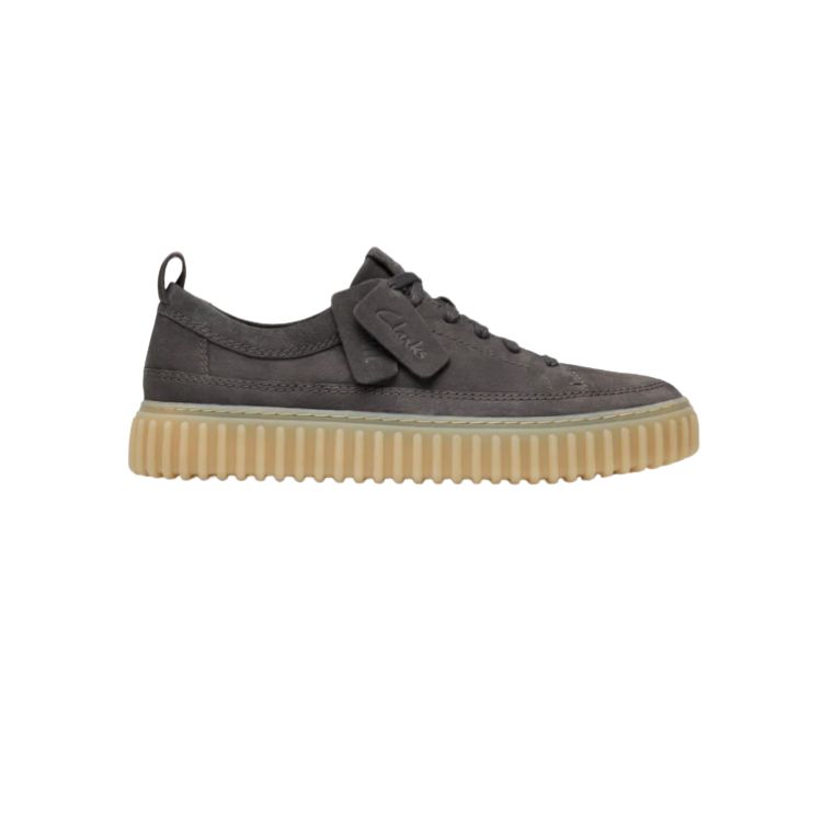 Torhill Lace Dark Grey Nubuck - CLARKS - Scarpe.am