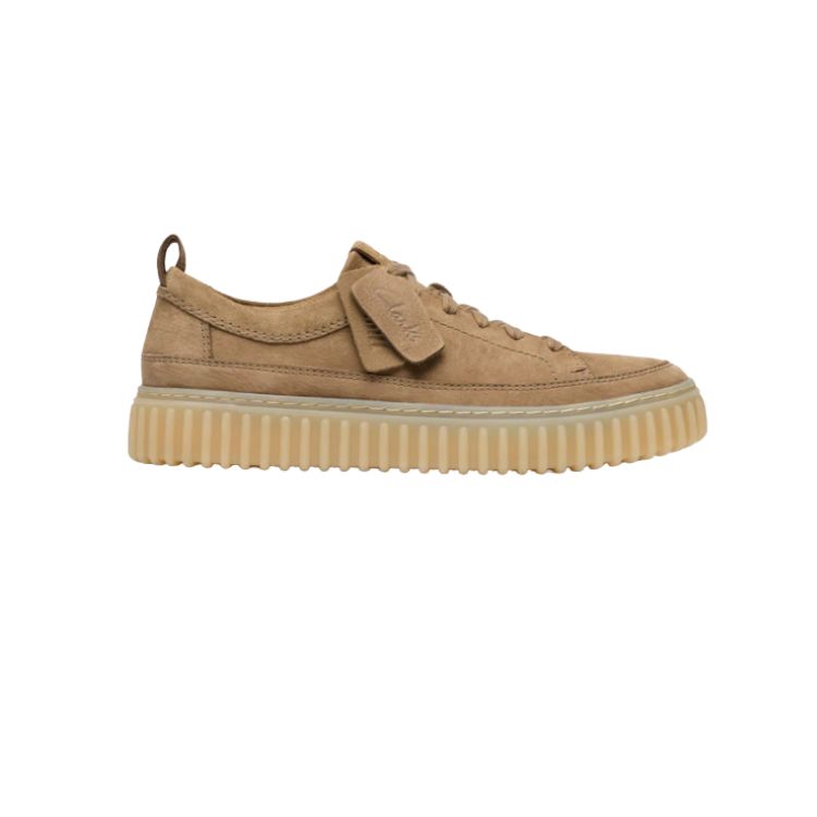 Torhill Lace Dark Sand Nubuck - CLARKS - Scarpe.am