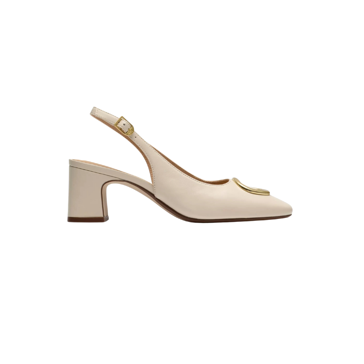 Fernie Sling Cream Leather, D, 3+ - CLARKS - Scarpe.am