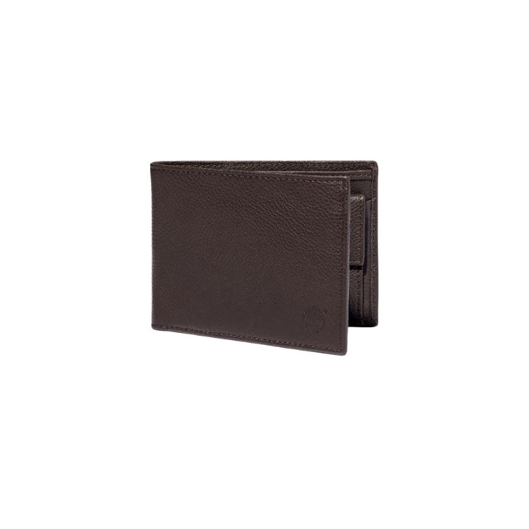 Kennebunk Leather Bifold Wallet With Coin Pocket for Men in Dark Brown - TIMBERLAND - Scarpe.am