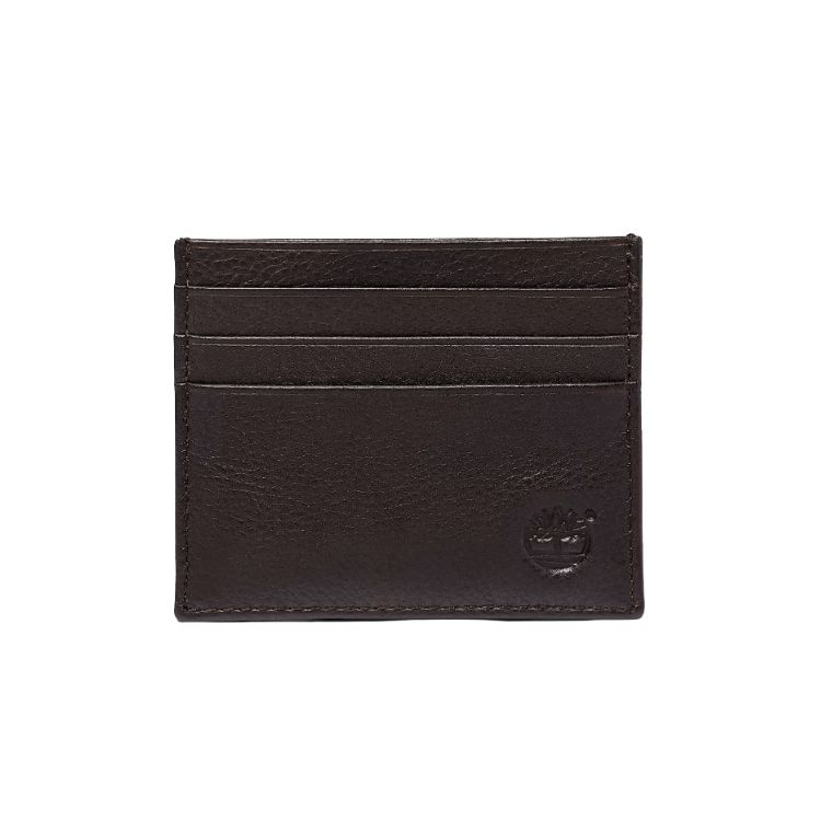 Kennebunk Leather Credit Card Holder for Men in Dark Brown - TIMBERLAND - Scarpe.am