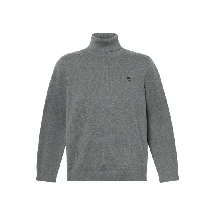 Williams River Turtle Neck Cotton Jumper for Men in Dark Grey - TIMBERLAND - Scarpe.am
