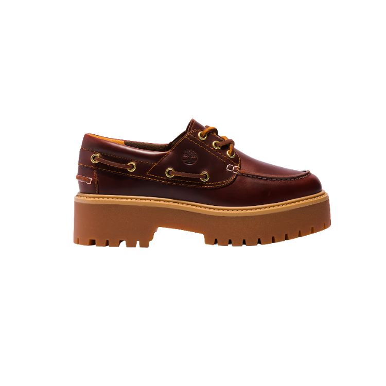 Stone Street Platform Boat Shoe for Women in Dark Brown - TIMBERLAND - Scarpe.am