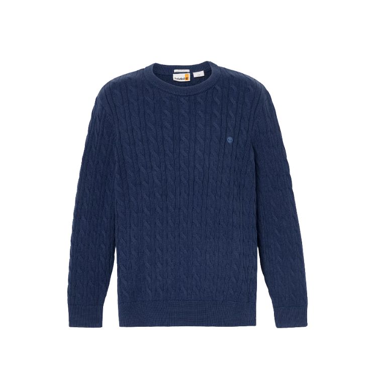 Williams River Crewneck Cable-knit Jumper for Men in Dark Blue - TIMBERLAND - Scarpe.am