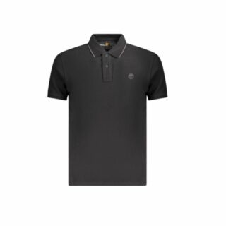 PoloPrinted Neck Short Sleeve PoloBlack