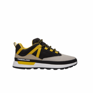 EURO TREKKERLOW LACE UP SNEAKERLT TAUPE MESH W YELLOW