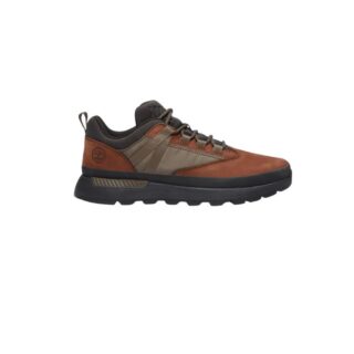 EURO TREKKER LOW LACE UP SNEAKER for Men in MD BROWN NUBUCK W GREEN