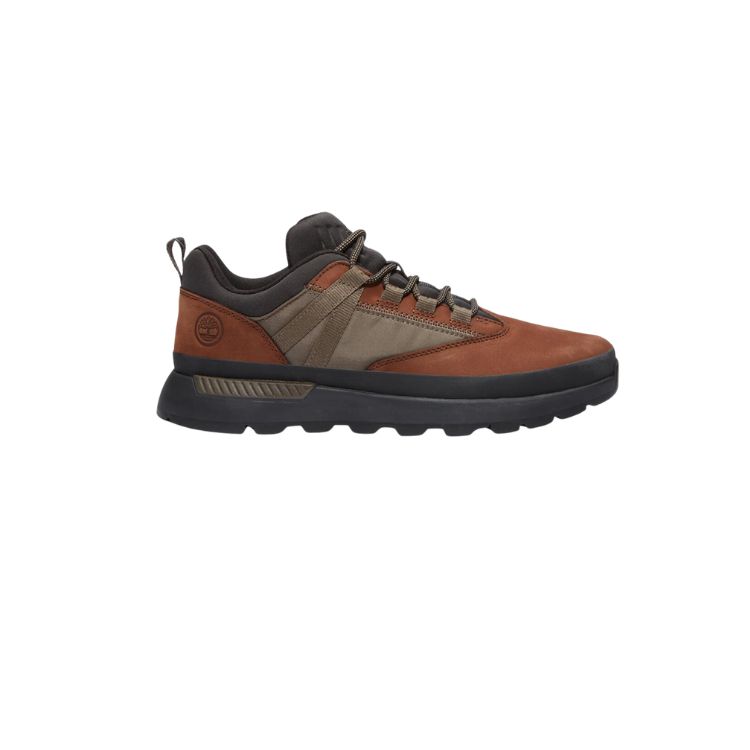 EURO TREKKER LOW LACE UP SNEAKER for Men in MD BROWN NUBUCK W GREEN - TIMBERLAND - Scarpe.am