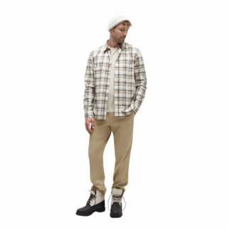 Stretch Poplin Check ShirtAngora YD